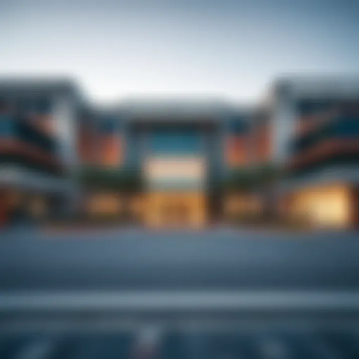 Emirates Hospital Exterior Exterior view of Emirates Hospital showcasing modern architecture