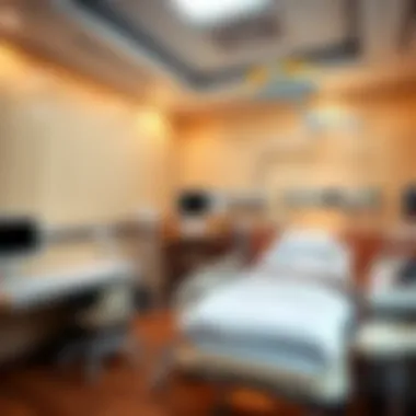 Patient Room at Emirates Hospital Interior of a patient room emphasizing comfort and technology