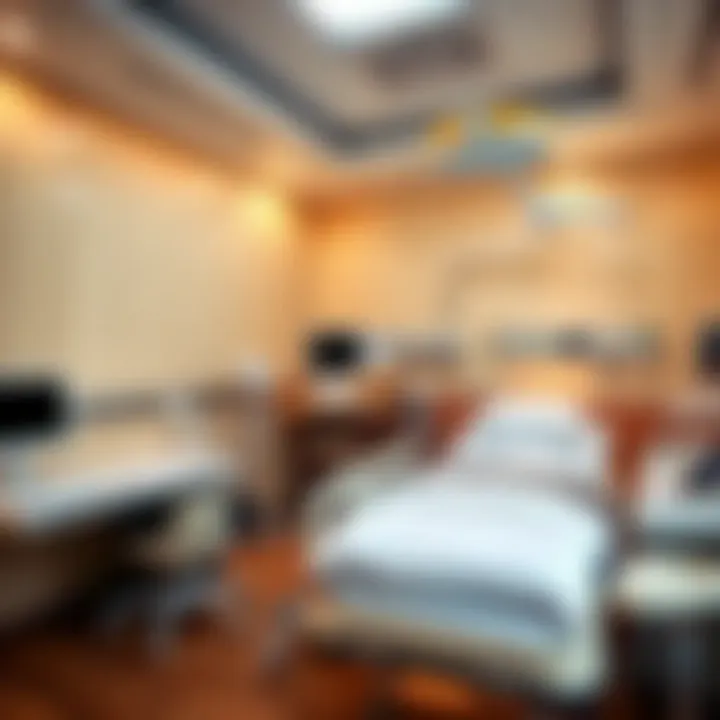 Patient Room at Emirates Hospital Interior of a patient room emphasizing comfort and technology