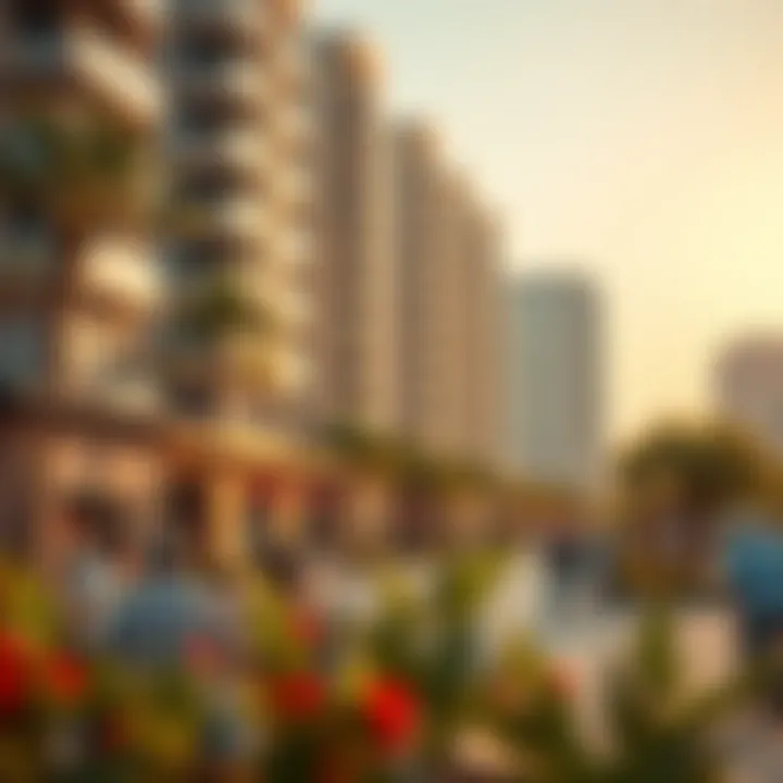 Vibrant community life surrounding Executive Towers