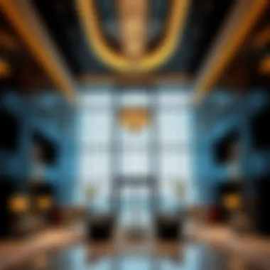 Luxurious lobby showcasing modern interior design of Falcon Tower