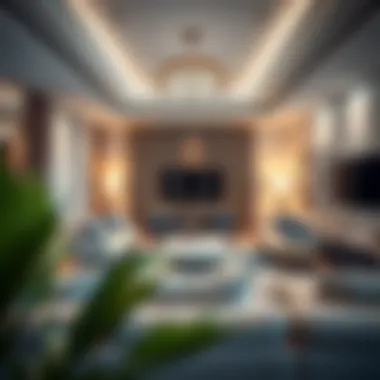 Modern Family Room in Al Khail Gate Cozy family room showcasing modern design