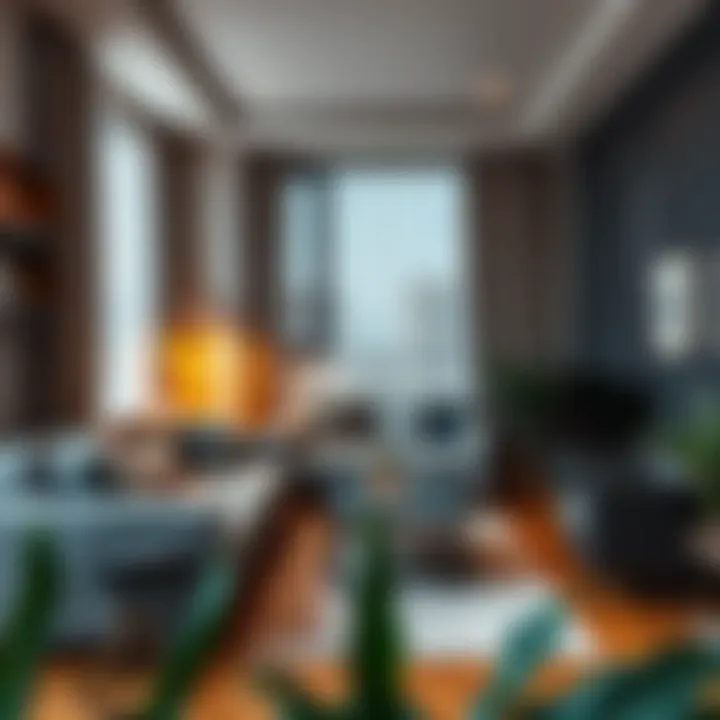 Cozy Shared Living Spaces A cozy, well-furnished shared living space in Dubai