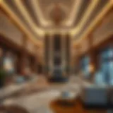 Luxurious interior lobby of فندق قصر العين