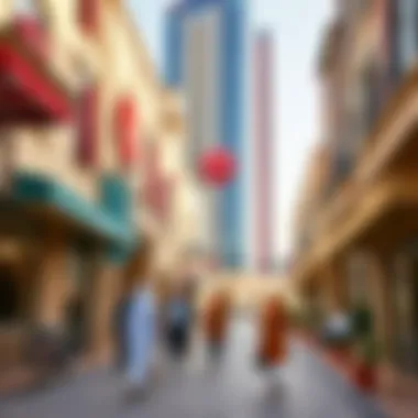 An illustration of diverse cultural elements influencing Dubai's real estate market.