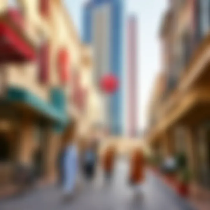 An illustration of diverse cultural elements influencing Dubai's real estate market.