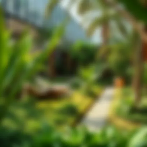 Lush Green Oasis in Dubai Lush green garden in Dubai showcasing modern landscaping