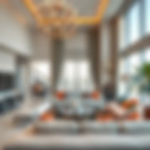 Luxurious holiday home interior in Dubai