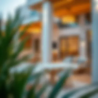 Trendy outdoor space of a holiday rental in Dubai