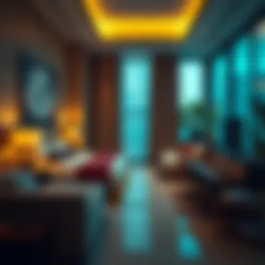 Financial growth chart illustrating returns on hotel room investments