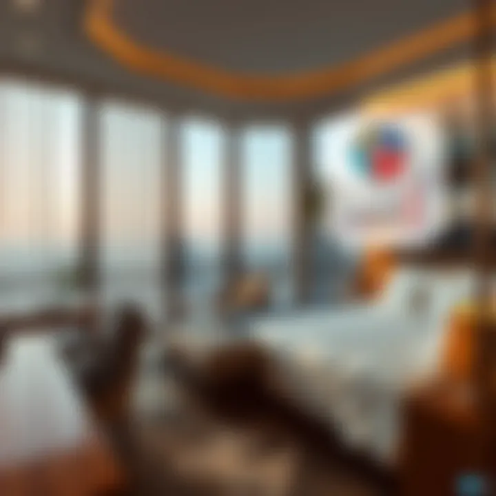 Infographic displaying market trends for hotel room investments