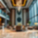 Sophisticated Lobby Ambiance Luxurious hotel lobby showcasing modern design