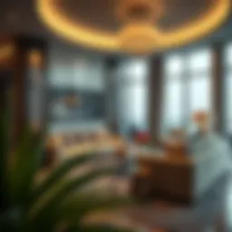 Luxurious living room design by a Dubai firm