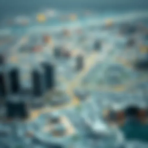 Urban Planning Insights in Dubai A detailed map showcasing urban planning elements in Dubai