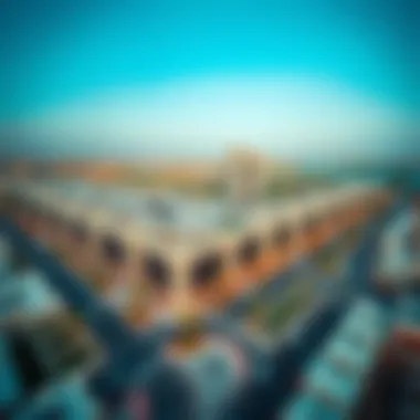 Aerial Perspective of Manazil Mankhool Aerial view of Manazil Mankhool showcasing its modern architecture and urban layout.