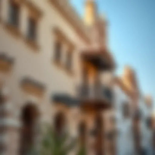 Stunning view of the traditional architecture in Old Town Dubai