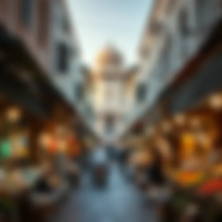 Vibrant market scene reflecting the blend of tradition and modernity