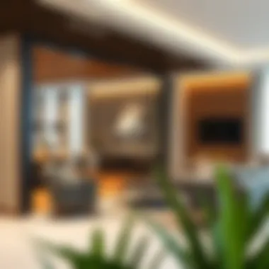 Contemporary Partition Rental Setup Modern partition rental setup with furniture