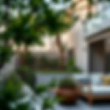 Peaceful outdoor space with greenery