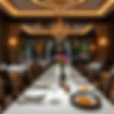 An exquisite dining setting with gourmet cuisine