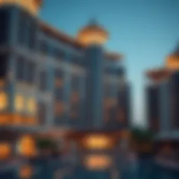 A stunning view of a luxury hotel in Dubai