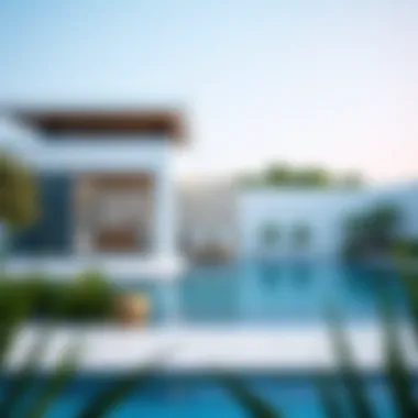 Modern Pool Design with Integrated Landscaping Modern swimming pool integrated with landscaping