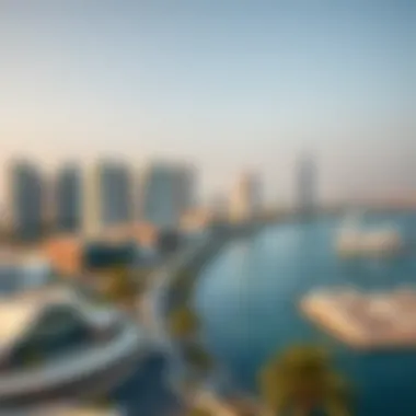 Stunning Panoramic View of Reem Island A panoramic view of Reem Island showcasing modern architecture and waterfront