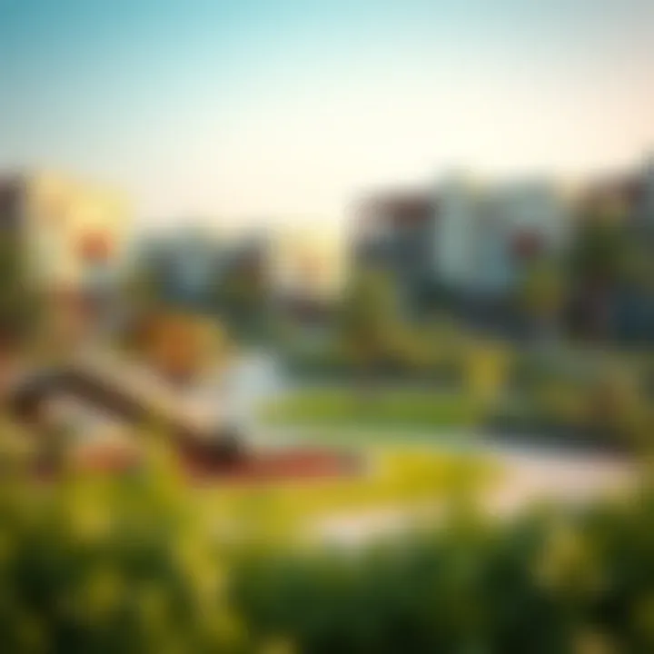 Community amenities in Nakheel Discovery Gardens including parks and recreational areas