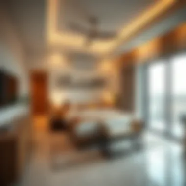 Spacious room interior in a rental property