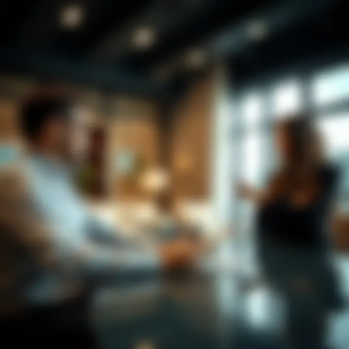 Engaging Real Estate Consultations Real estate agent discussing rental options with clients