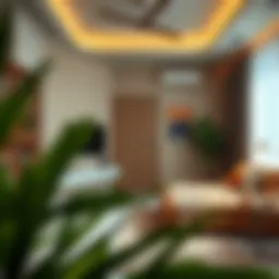 Stylish room interior for rent