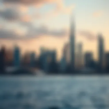 Diverse Skylines of Residency Options Beautiful skyline representing various countries