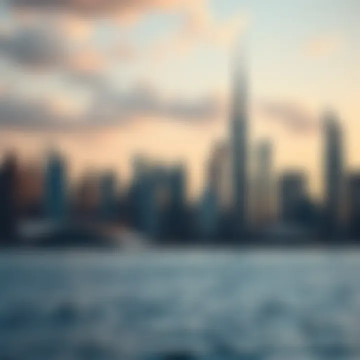 Diverse Skylines of Residency Options Beautiful skyline representing various countries