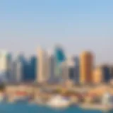 Stunning skyline view of Business Bay with residential buildings