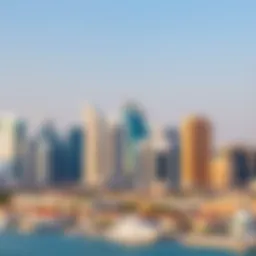 Stunning skyline view of Business Bay with residential buildings