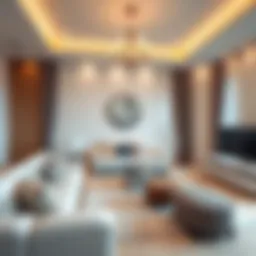 Contemporary room setup showcasing rental options in Al Warqa