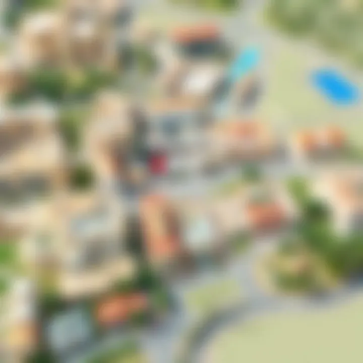 Map highlighting popular neighborhoods for renting rooms