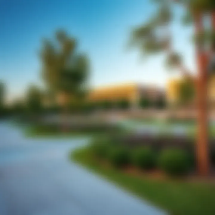 Green Spaces in Shakhbout City Community parks and green spaces enhancing Shakhbout City's environment