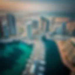 Aerial view of Dubai Marina showcasing luxury living