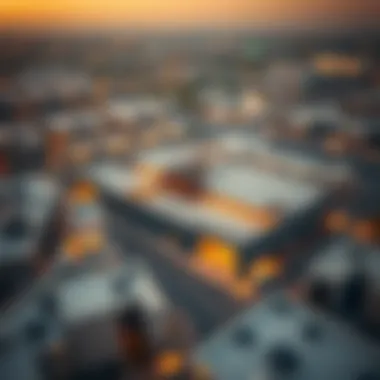 Aerial view of Ras Al Khor showcasing small warehouse spaces