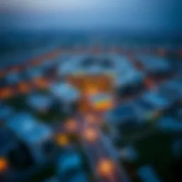 Aerial view of Talal City showcasing its modern architecture and urban layout