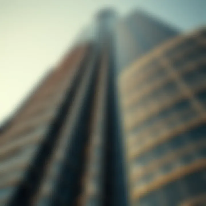 Architectural Marvel Exposed A close-up view showcasing the intricate architectural details of the building