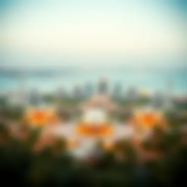 Map highlighting the strategic location of the Aya Universe within Dubai