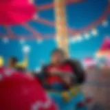 A child enjoying a thrilling ride at an amusement park in Dubai