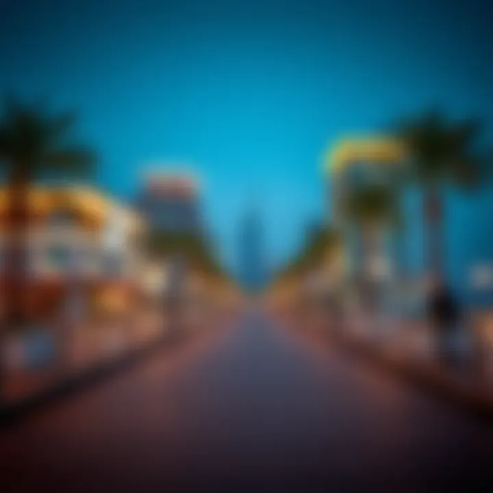 Urban Landscape Impact of the Boardwalk Artistic representation of the Boardwalk's role in Dubai's urban landscape