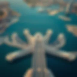Aerial view of Reem Island bridges showcasing their intricate design