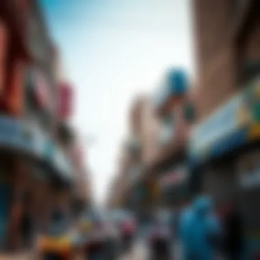 Cultural Scene in منطقة الرحبة A vibrant urban scene depicting the cultural activities and social interactions within منطقة الرحبة.
