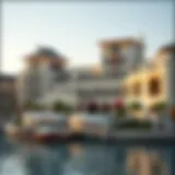 A panoramic view of the Dubai Creek Club showcasing its architectural elegance