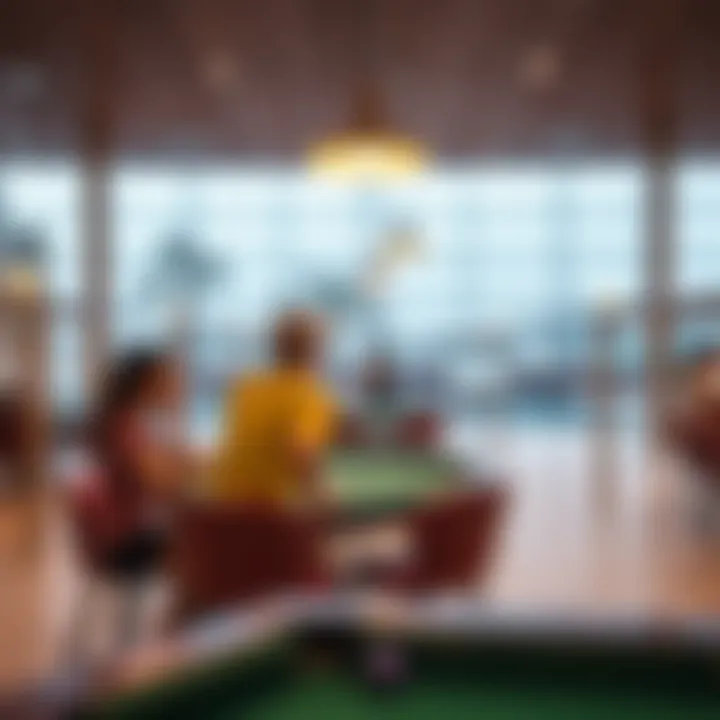 Inside the Dubai Creek Club, highlighting recreational activities and facilities
