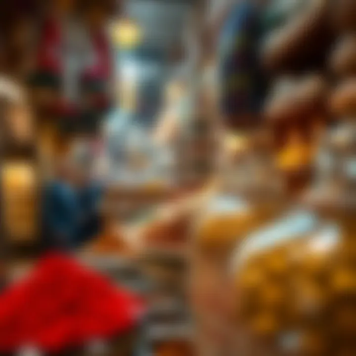 Exquisite Spice Containers in the Souk Exquisite containers filled with exotic spices
